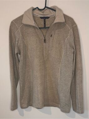 KÜHL Alfpaca Fleece Women’s Large Beige Quarter Zip Pullover